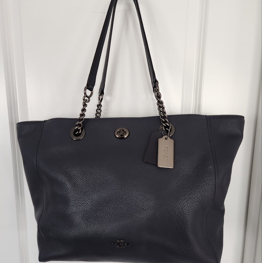 COACH TOTE DARK NAVY